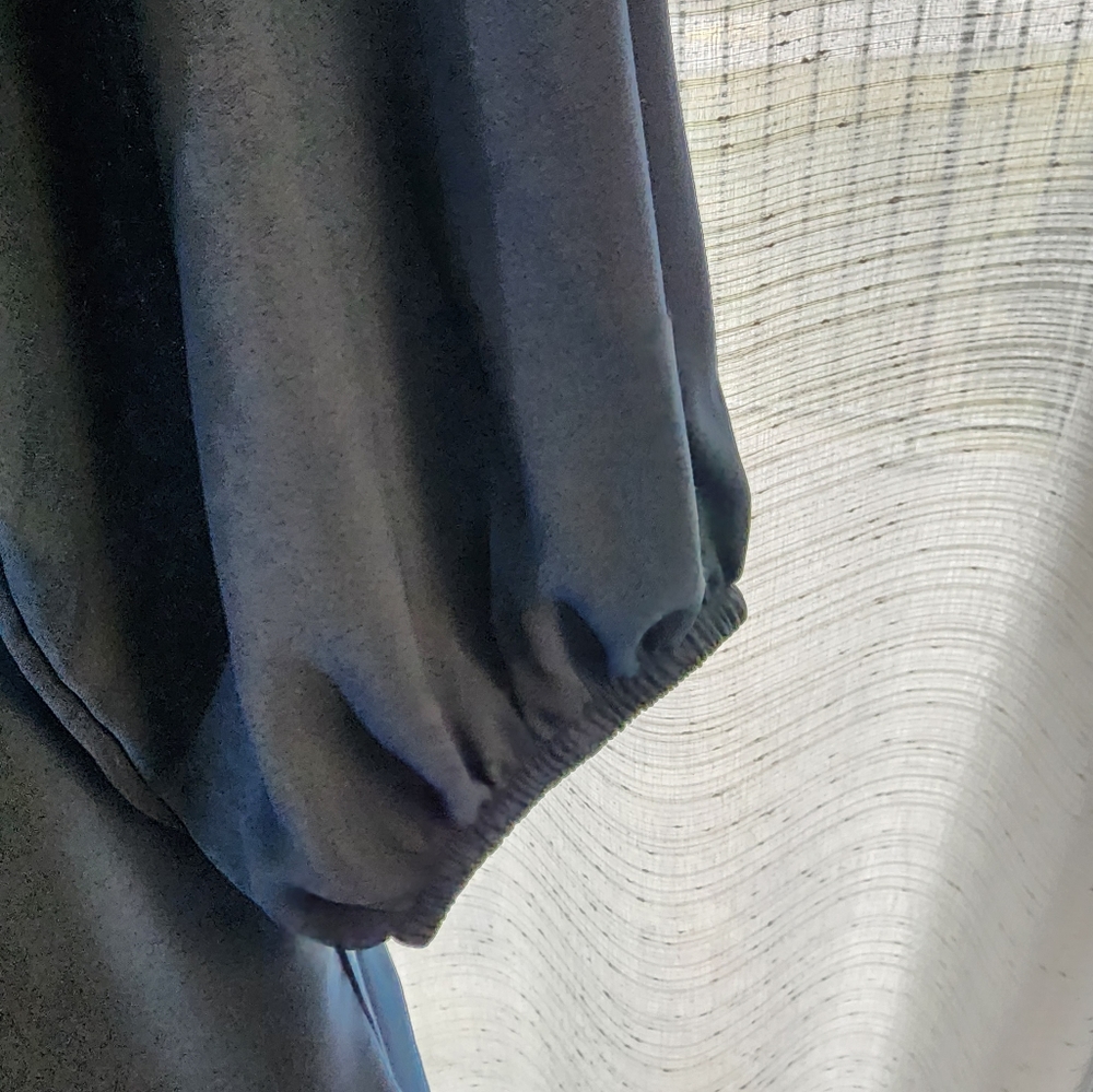 PINZIKO Long Sleeve Tunic Dress V Neck Casual Loose Flowy Swing Shift Dress M/L - Picture 12 of 14